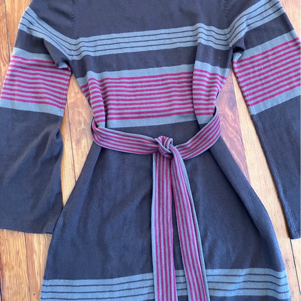 PrAna Sydney Sweater Dress Black Grey & Pink Size Small - Picture 7 of 9